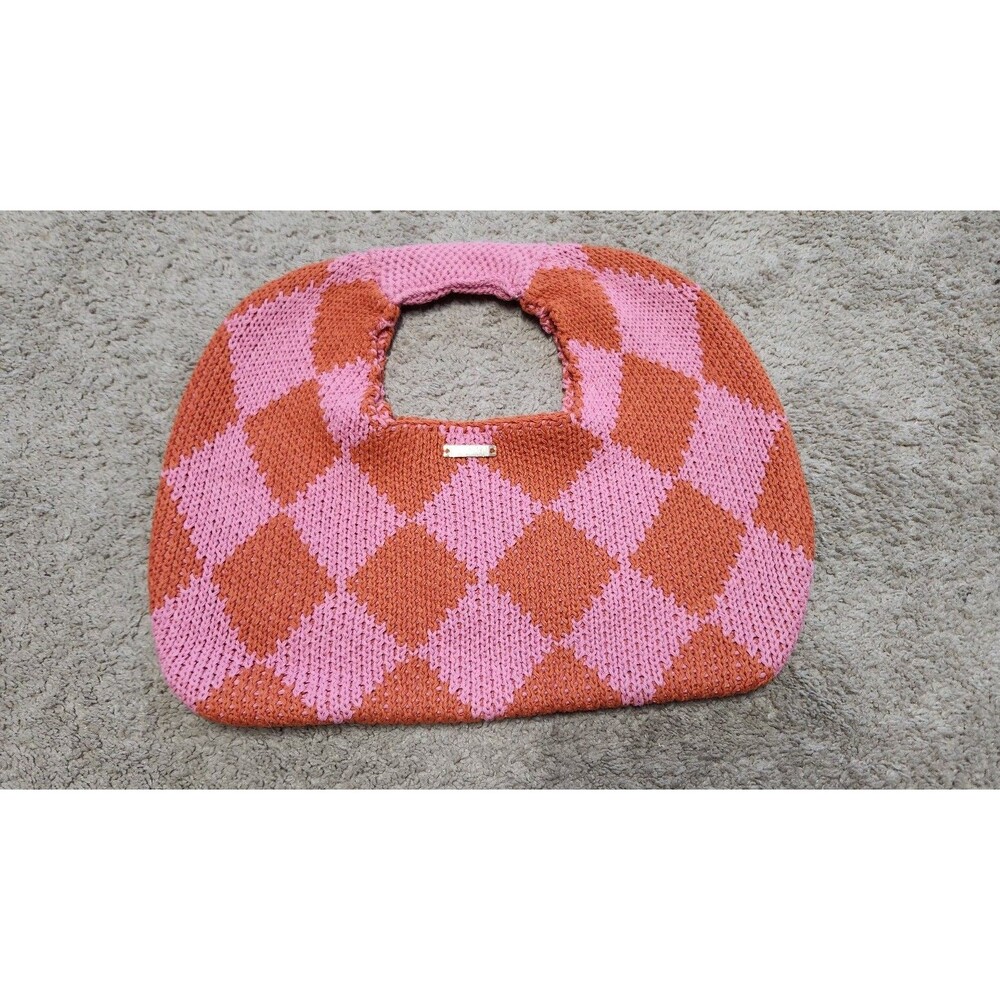 Kopari checkered crochet handbag